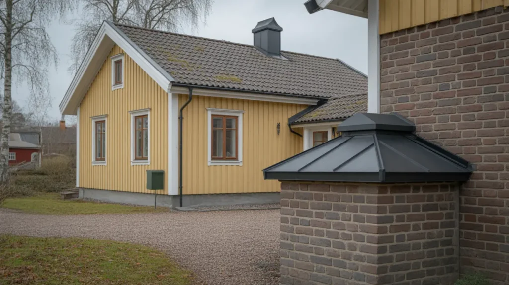 skorstenst tning med ny skorstenshuv och kr npl t p villa i rsunda sandviken