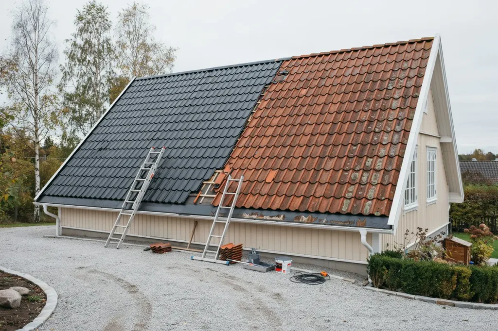 takm lning eller takbyte s avg r du vad som l nar sig f r ditt hus